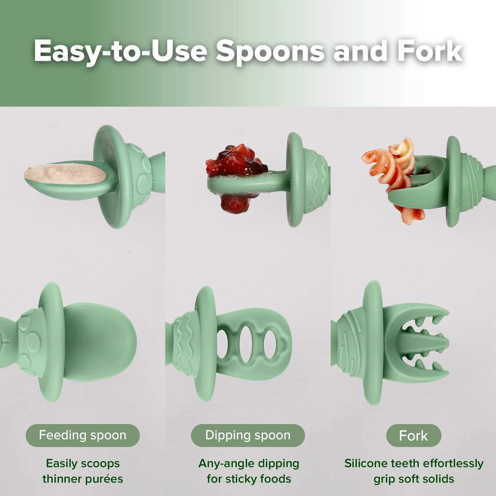 Astronaut Beginner Silicone Cutlery Set - Image 5
