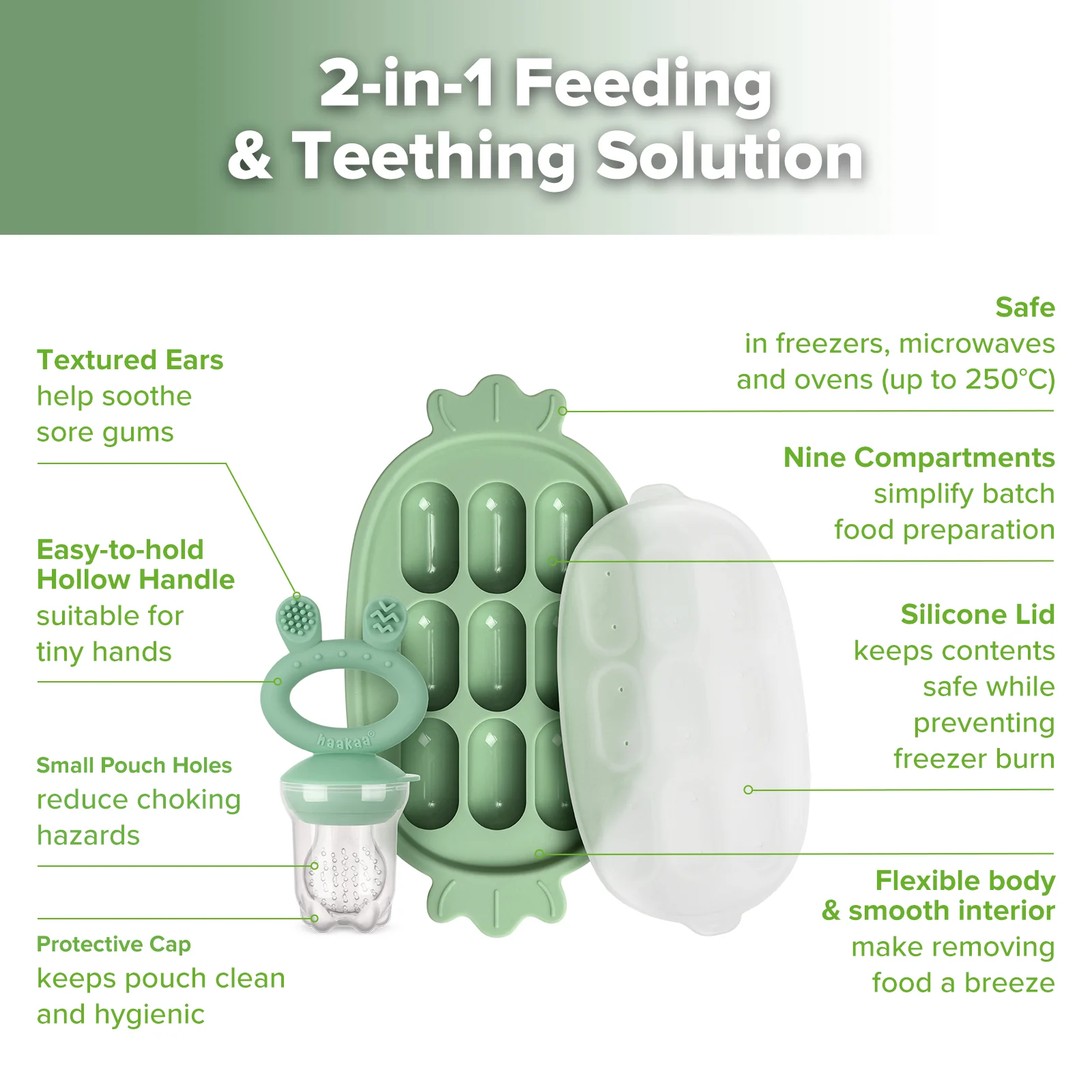 Fresh Food Feeder and Silicone Nibble Tray Set - Image 4