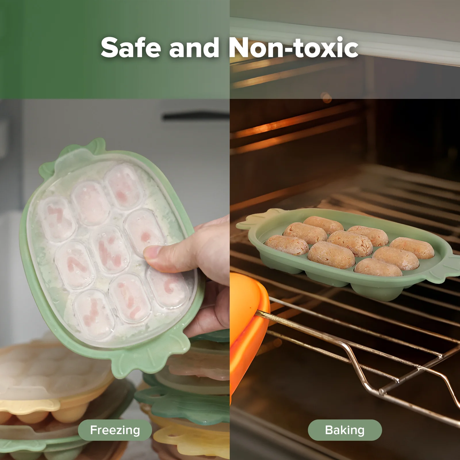 Fresh Food Feeder and Silicone Nibble Tray Set - Image 6