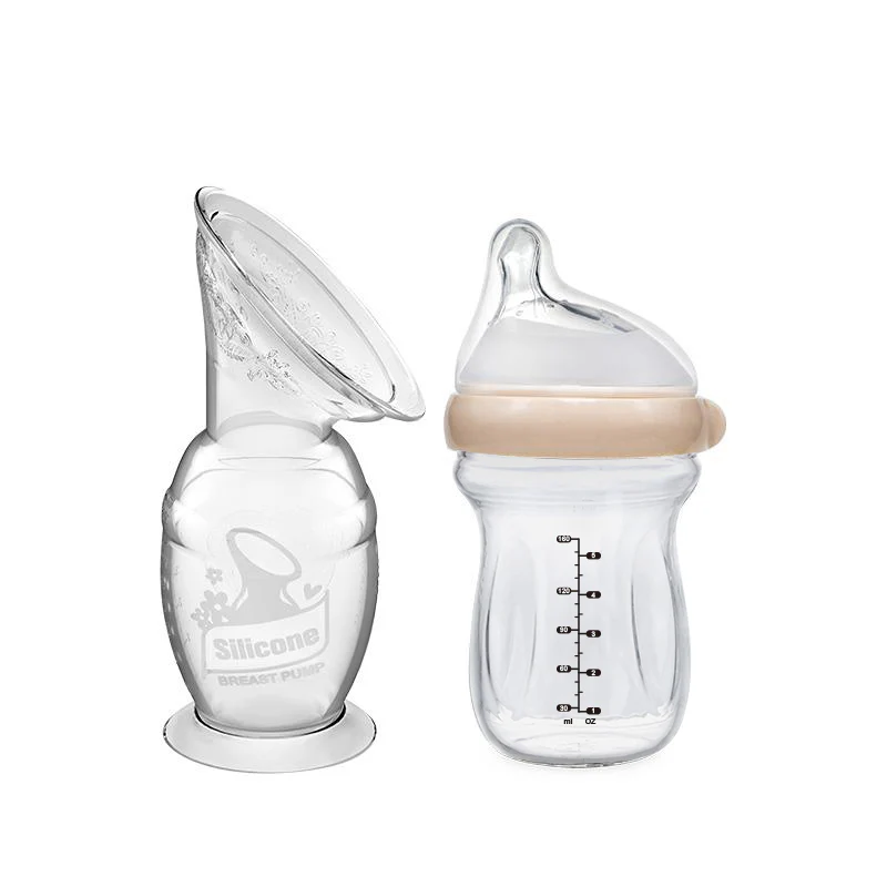 Generation 2 Silicone Breast Pump (150ml) and Gen. 3 Glass Baby Bottle Combo (160ml) - Image 8