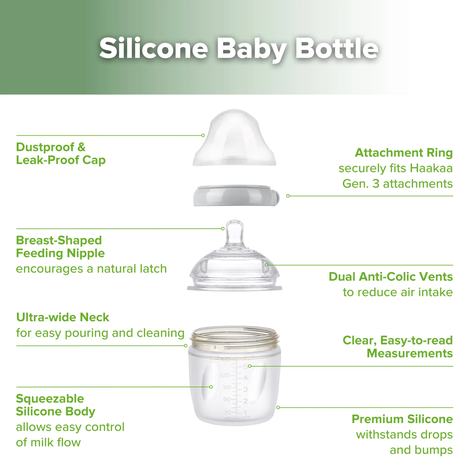 Generation 3 Silicone Baby Bottle (160ml | 250ml) - Image 4