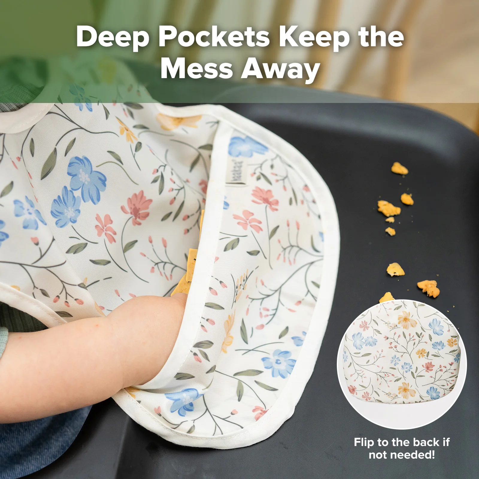 Haakaa Easy-fold Baby Bib - 2pcs - Image 3