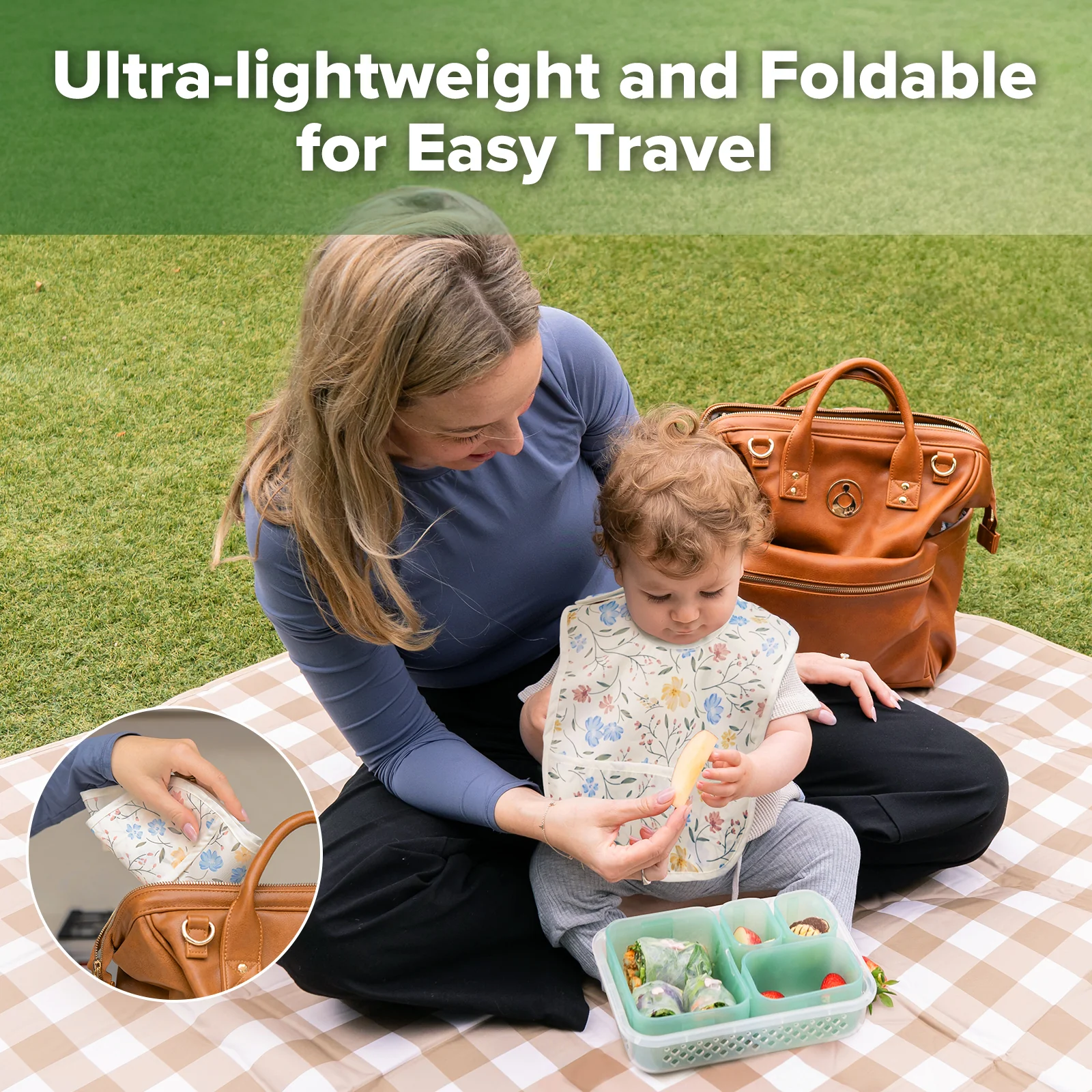 Haakaa Easy-fold Baby Bib - 2pcs - Image 7
