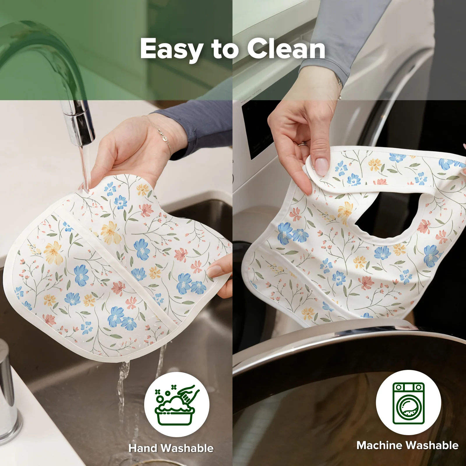 Haakaa Easy-fold Baby Bib - 2pcs - Image 8