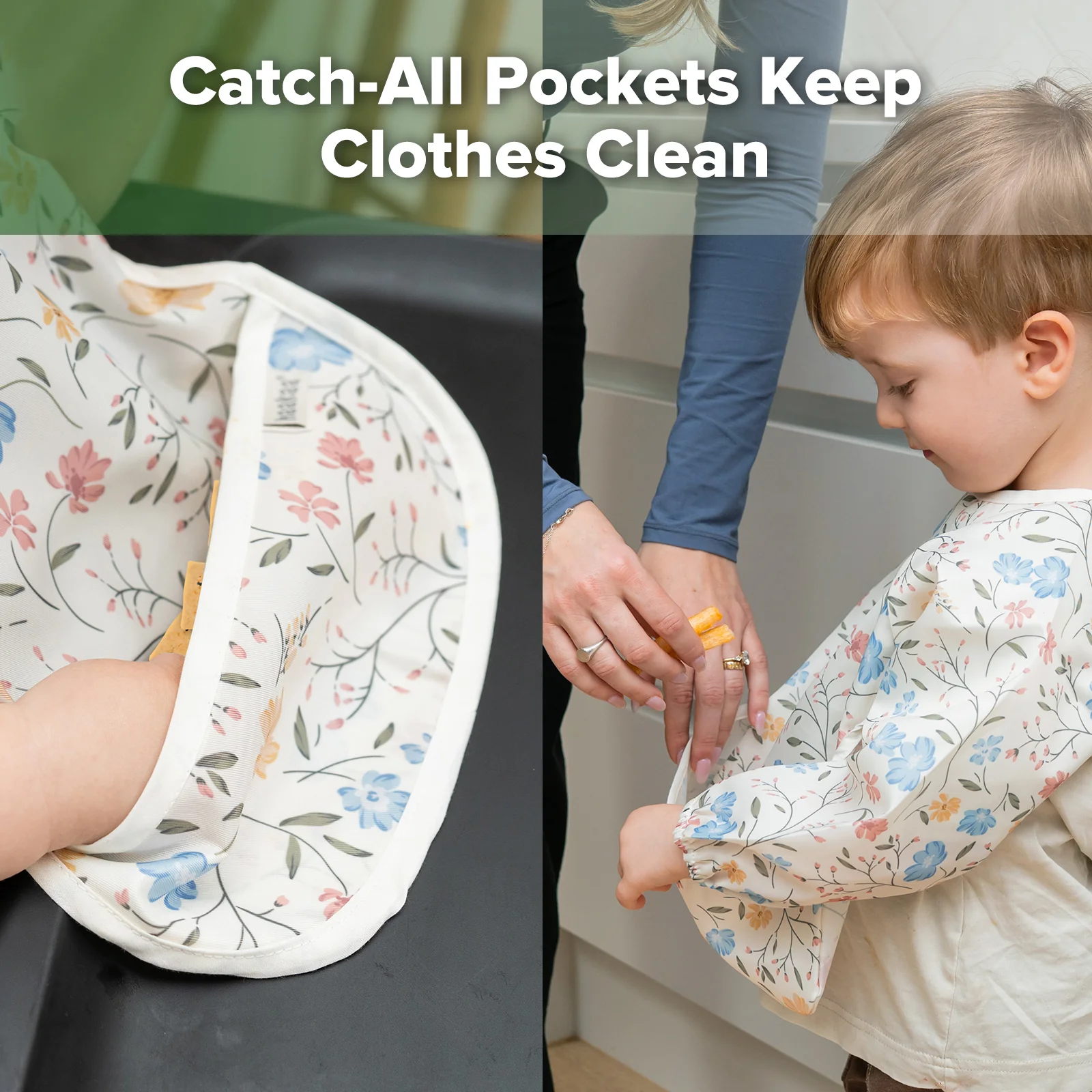 Haakaa Mess-free Smock & Bib Set - Image 6