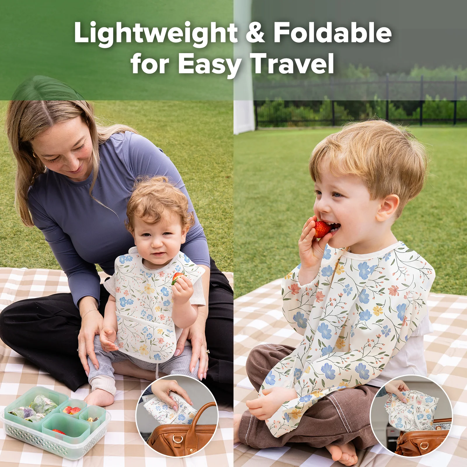 Haakaa Mess-free Smock & Bib Set - Image 8