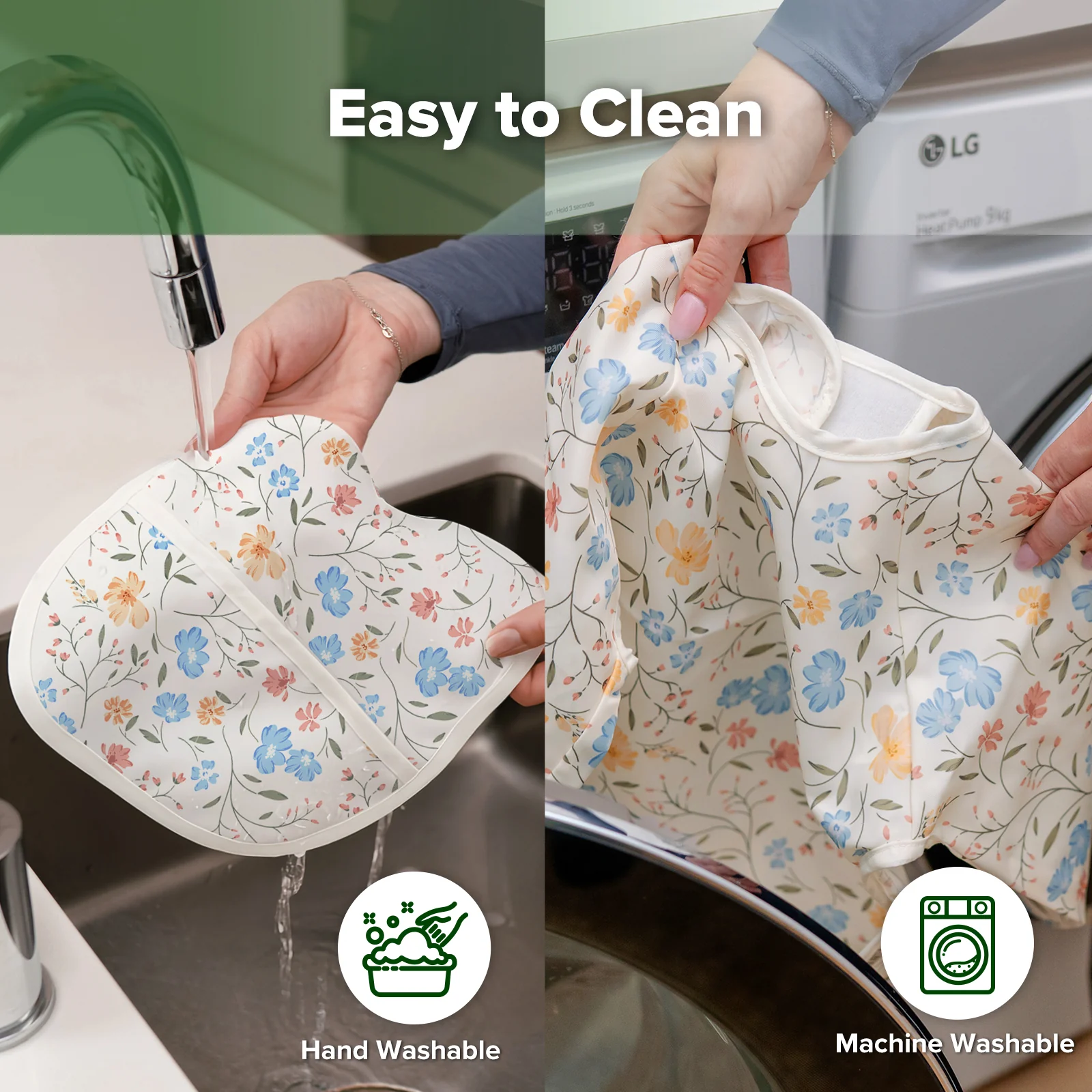 Haakaa Mess-free Smock & Bib Set - Image 9