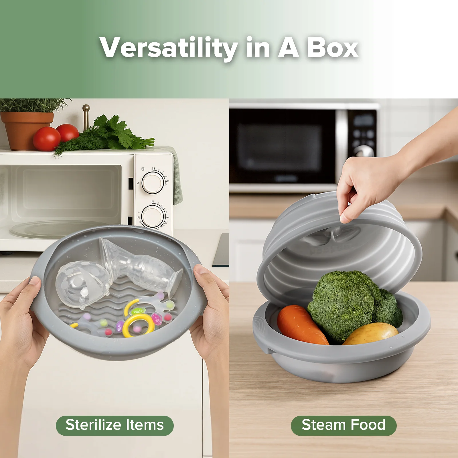 Multipurpose Silicone Microwave Steriliser & Steamer - Image 4