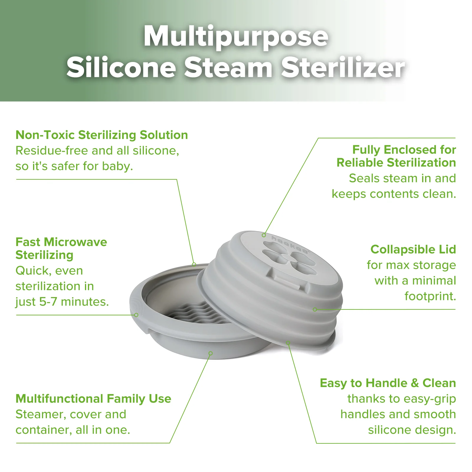 Multipurpose Silicone Microwave Steriliser & Steamer - Image 5