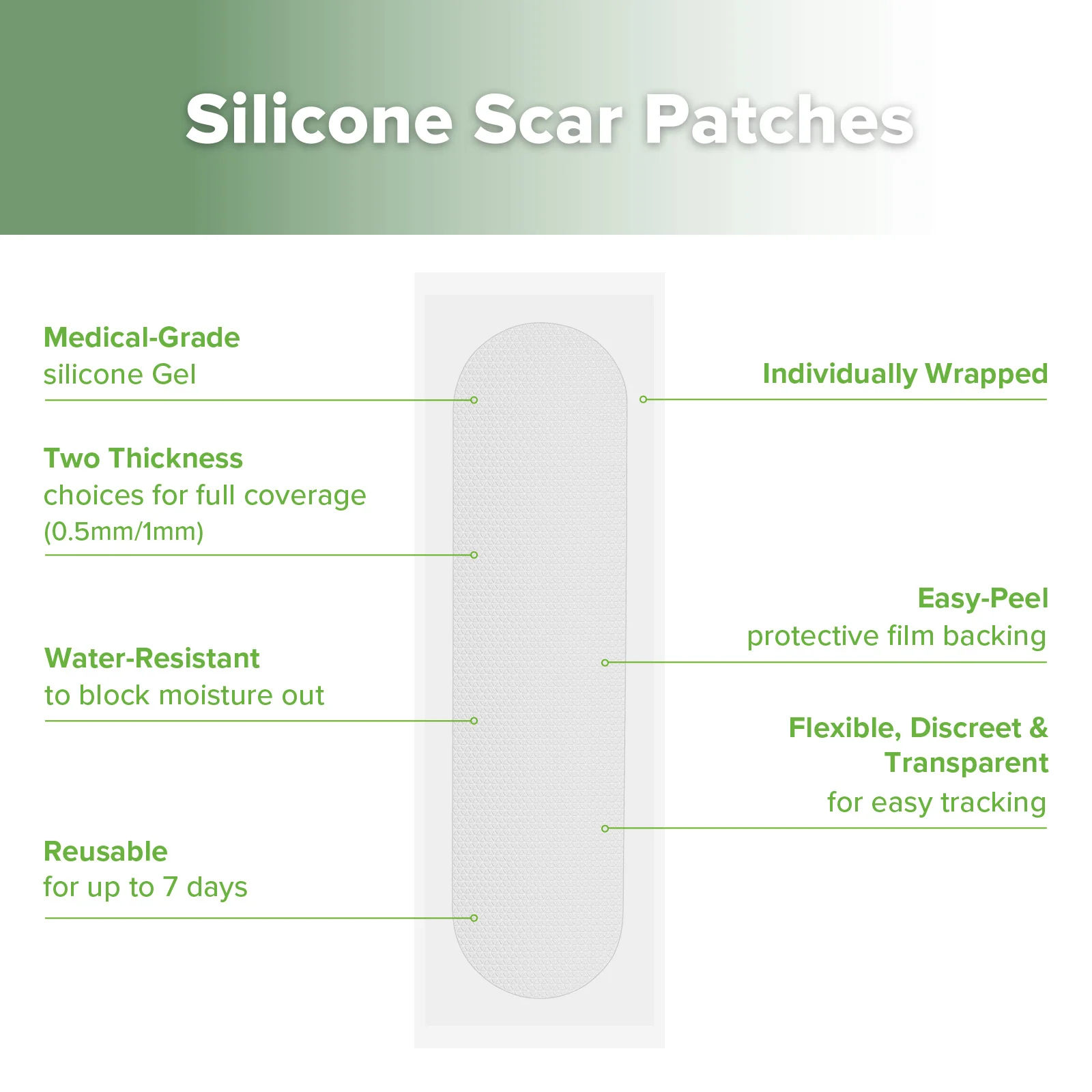 Haakaa Mum C-Section Scar Silicone Patches - 6pc (3 x 0.5mm + 3 x 1mm) - Image 5