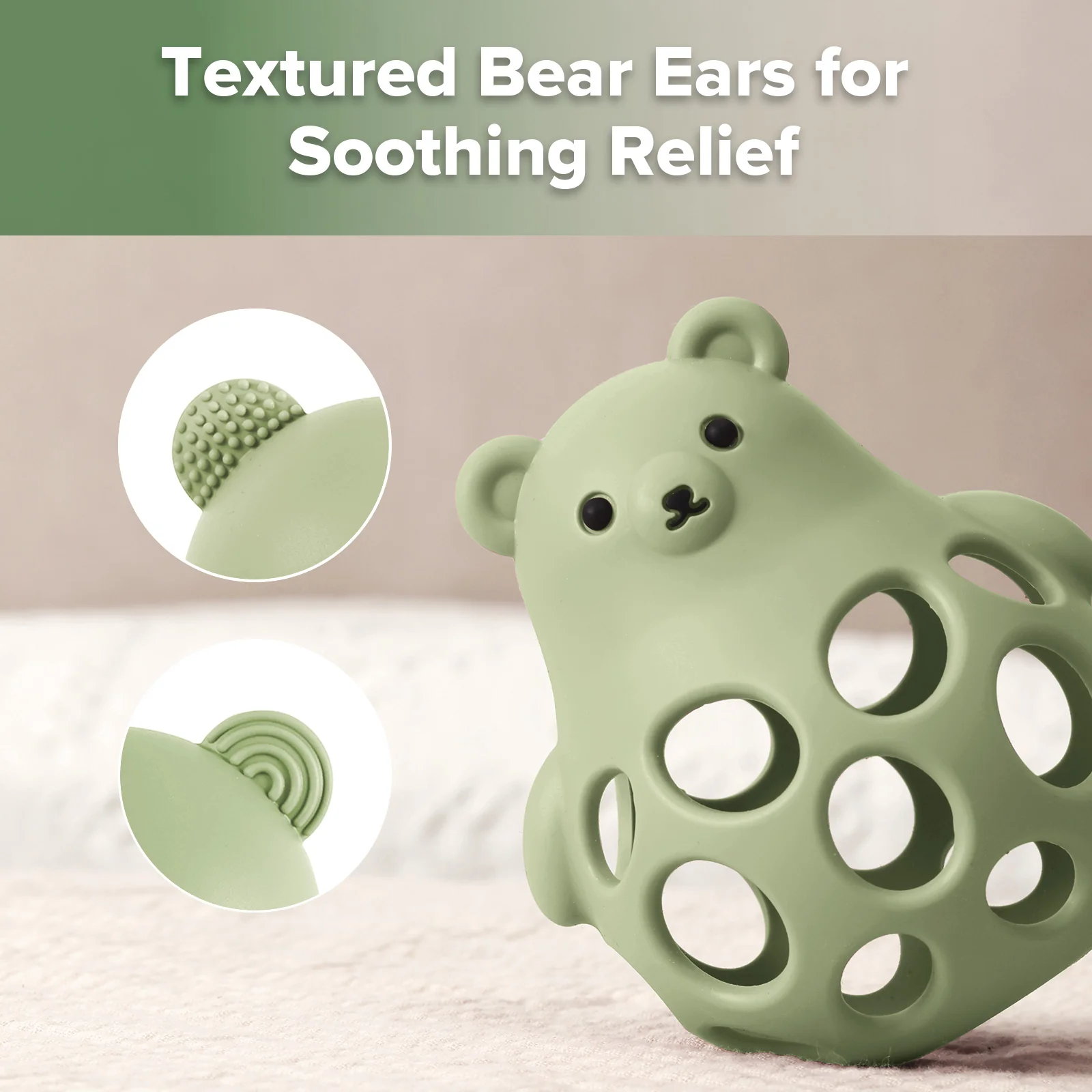 Silicone Bear 3-in-1 Teether - Image 3