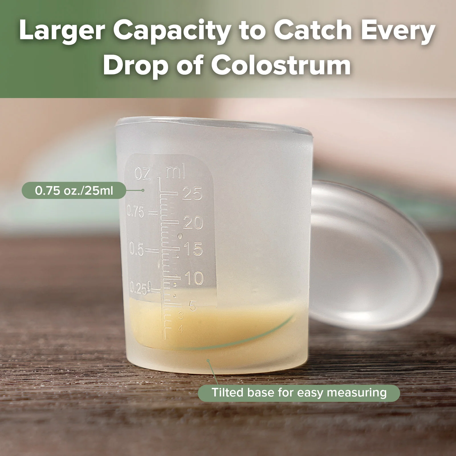 Silicone Colostrum Collector Measuring & Feeding Lidded Cup (Pre-sterilised) - Image 4