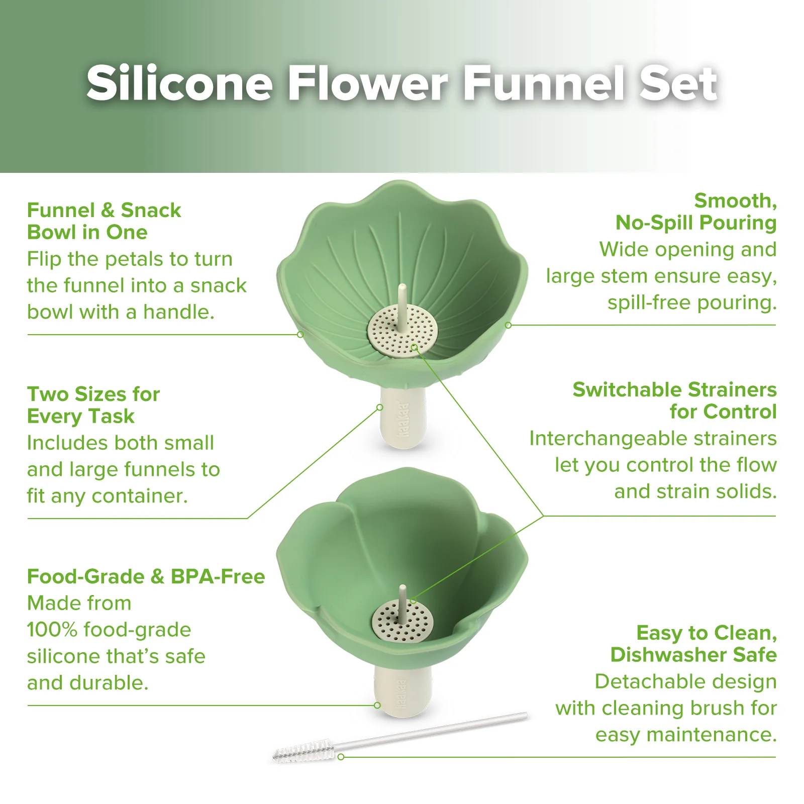 Silicone Flower Funnel Set - Image 5