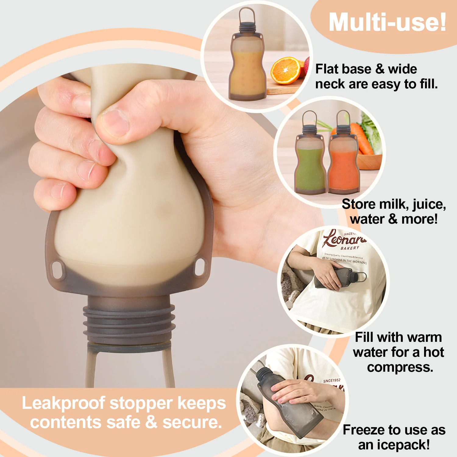 Silicone Milk Storage Bag (260ml) - Image 5