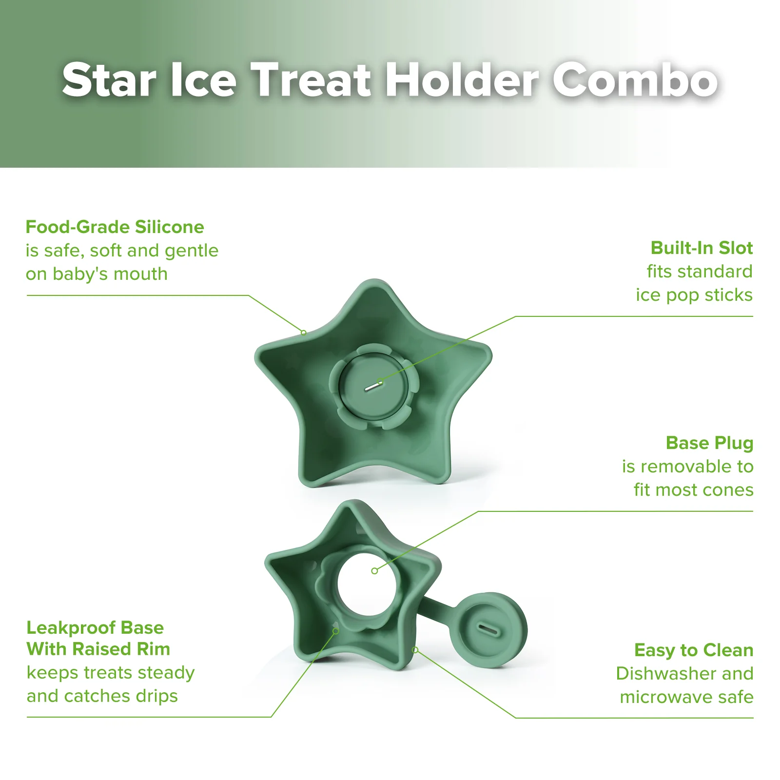 Silicone Star Ice Treat Holder Combo - Image 3